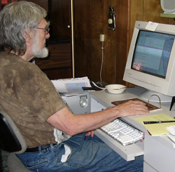 photo of Robert R. Zimmermann at home in Lansing, MI, July 2004