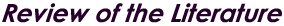 Literature Review